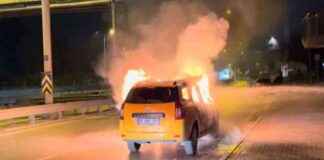 Bursa’da Otomobil Alev Alev Yanarken Kameraya Yansıdı bursada-otomobil-alev-alev-yanarken-kameraya-yansd